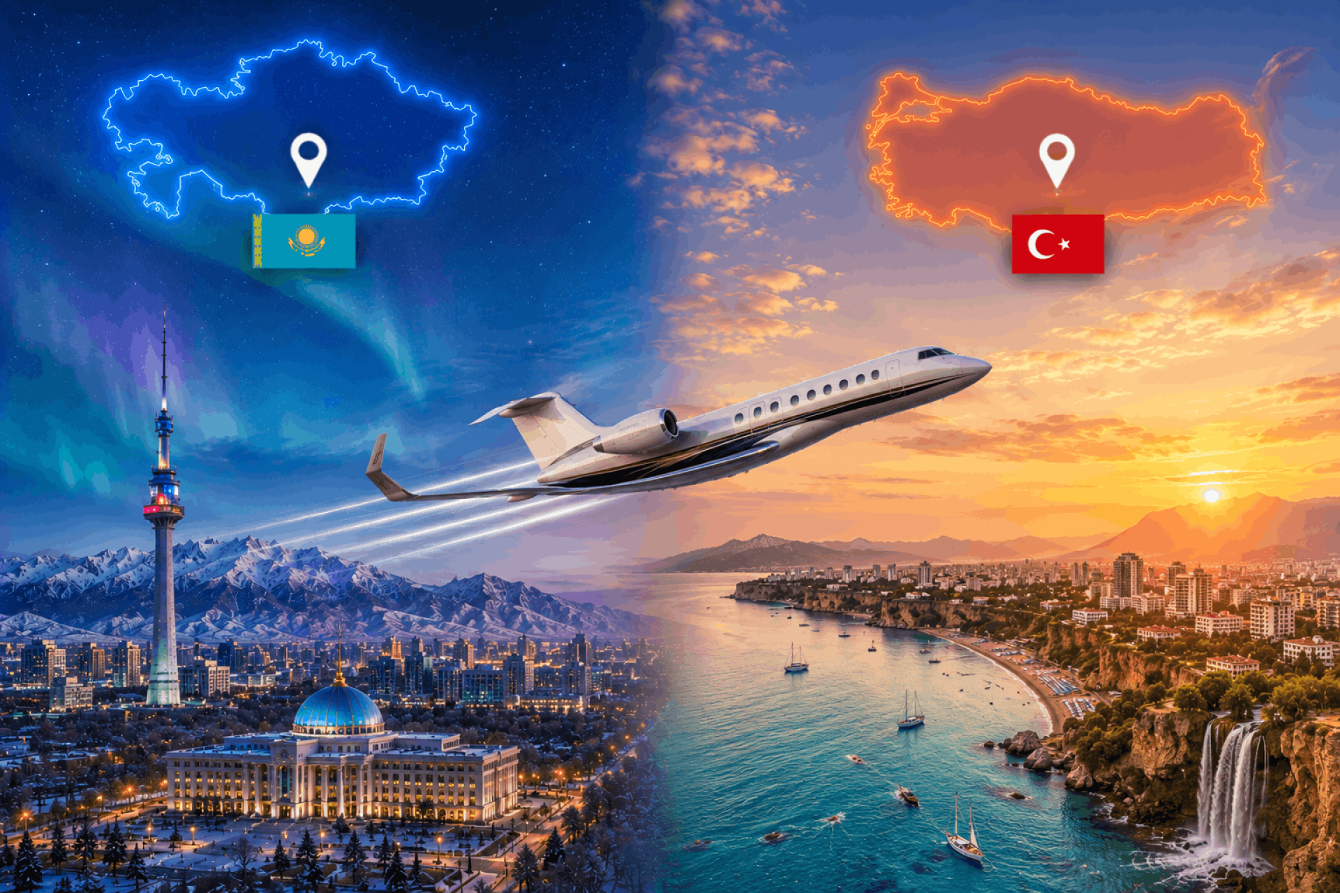 Almaty To Antalya - Luxury Private Jet Travel To Türkiye's Mediterranean Coast