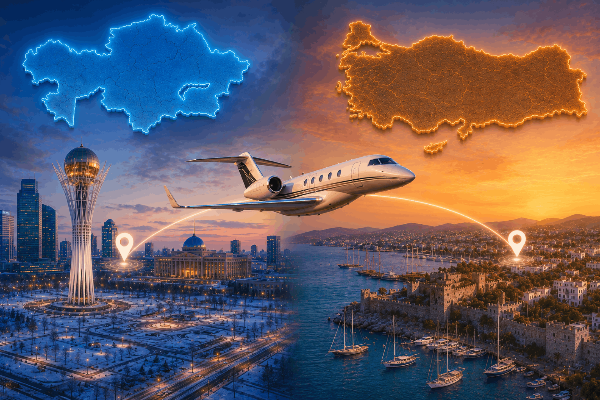 Astana To Bodrum Private Jet - Luxury Travel To Türkiye's Aegean Coast