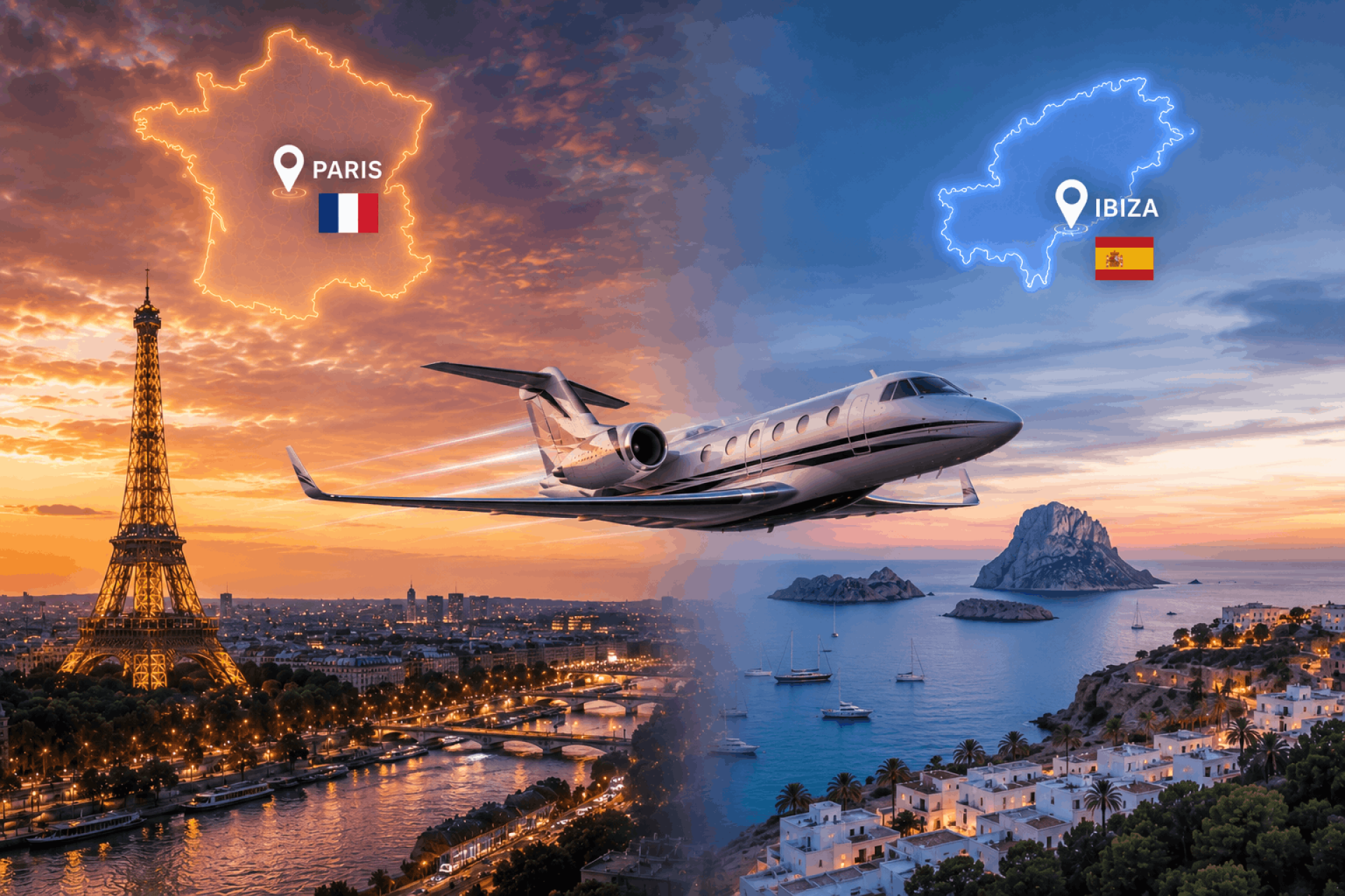 Charter A Private Jet Paris To Ibiza - Luxury Travel To The Balearic Islands