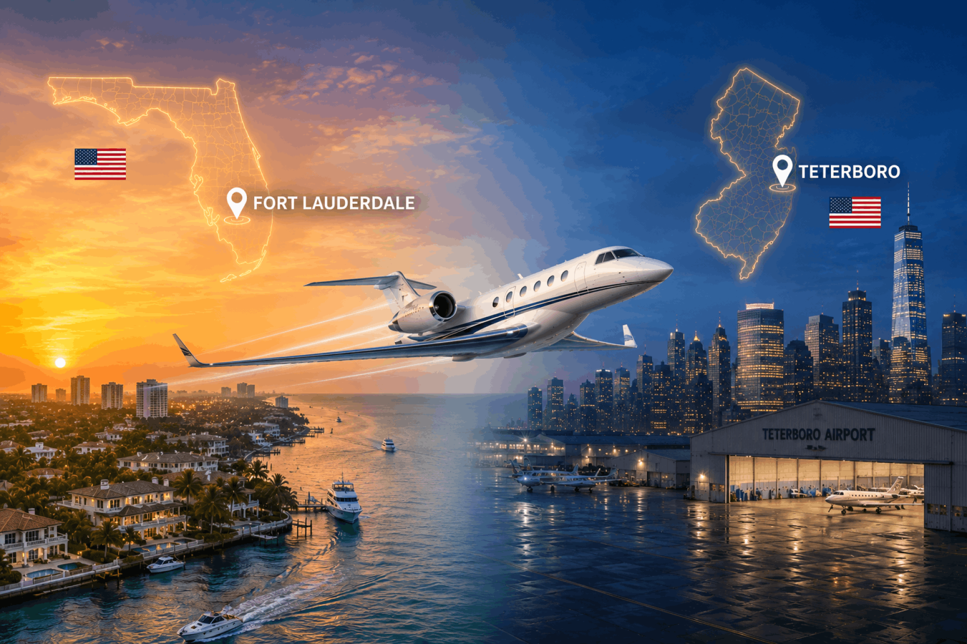 Fort Lauderdale To Teterboro Private Jet - Premium Travel Between South Florida and New York
