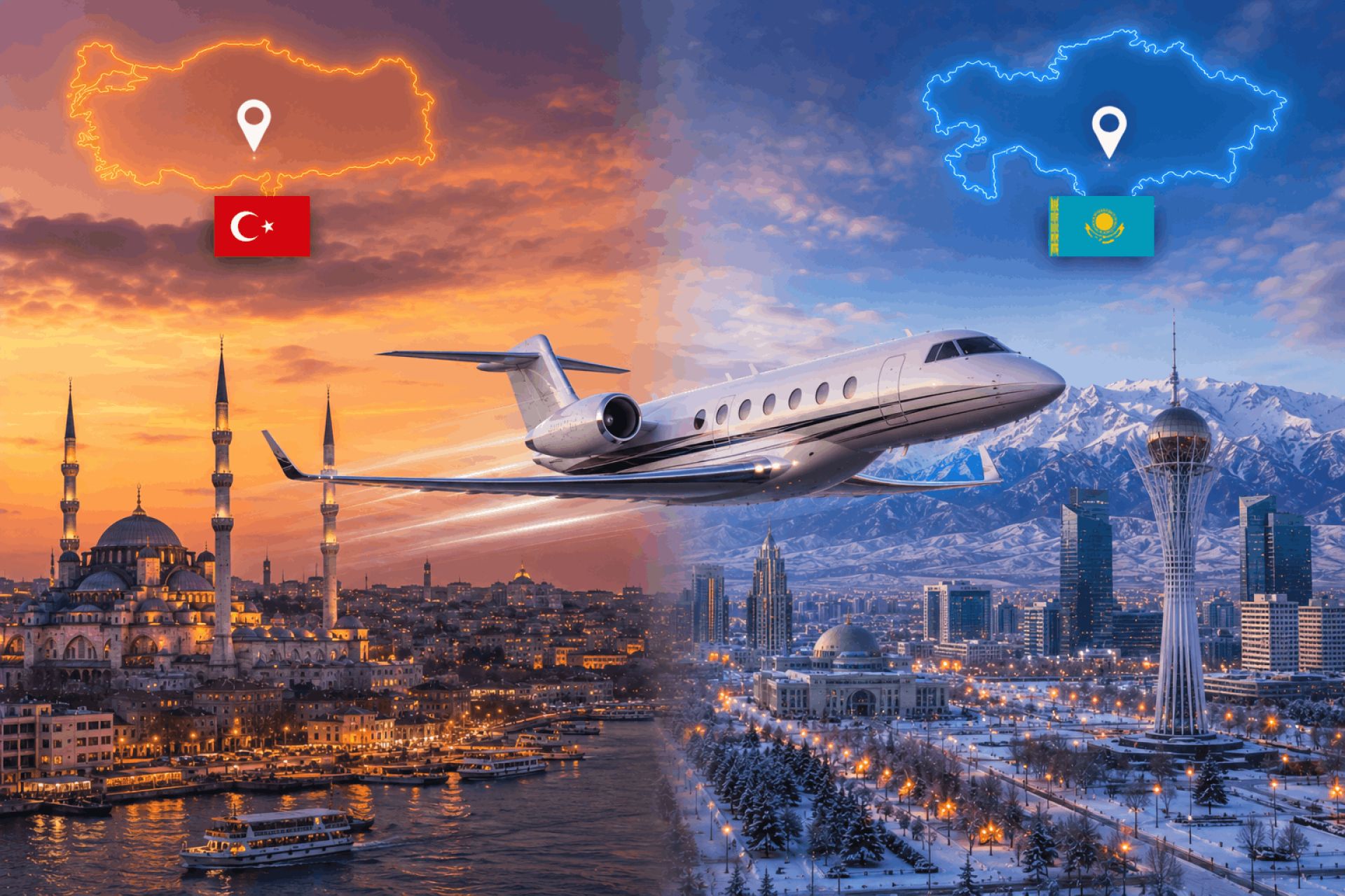 Istanbul To Almaty - Comfortable Private Jet Travel Between Türkiye And Kazakhstan