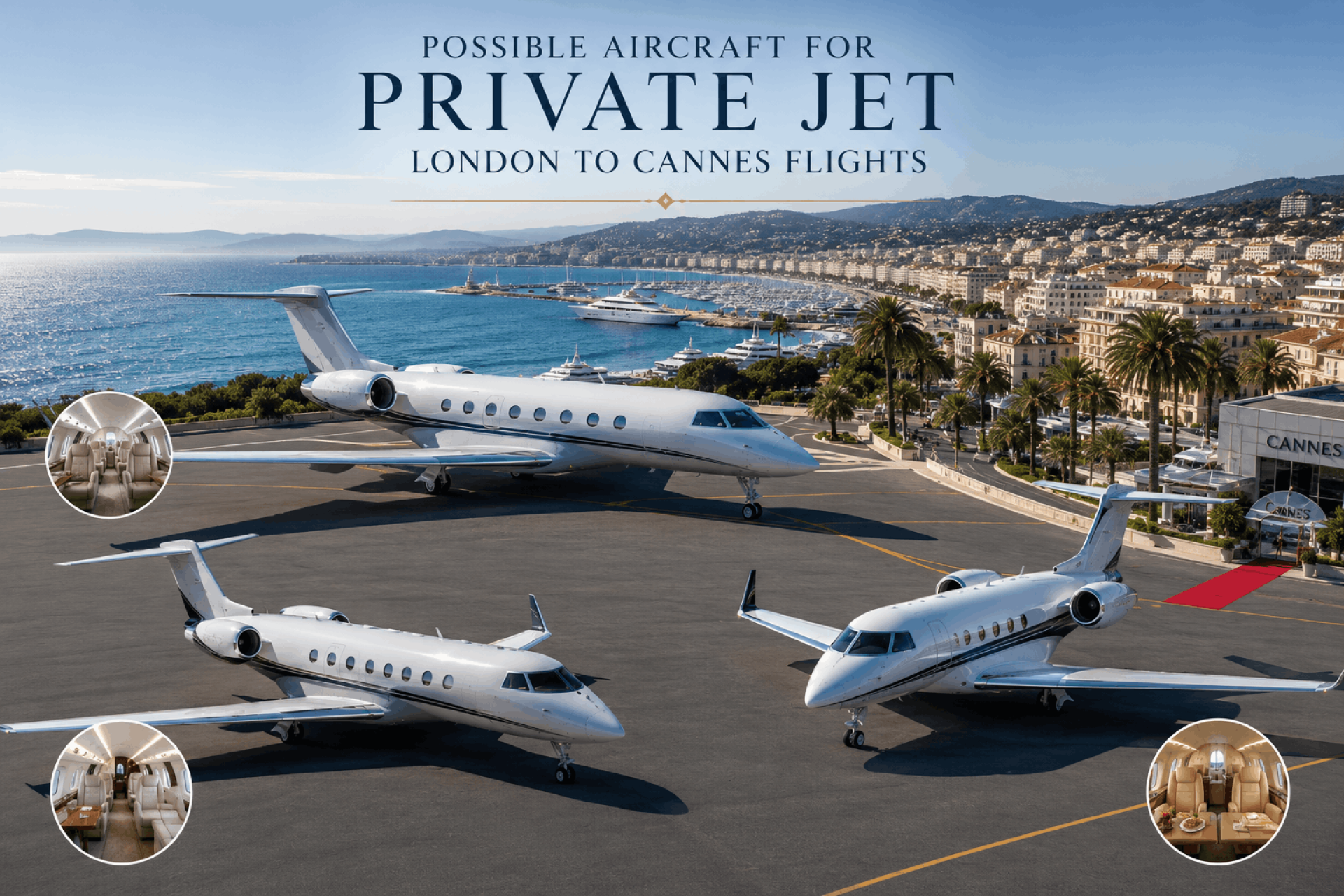 Possible Aircraft for Private Jet London to Cannes Flights