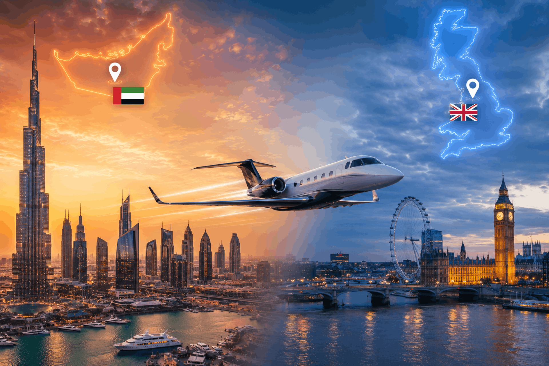 Private Jet Dubai To London - Premium Long-Haul Travel Between The UAE And The UK