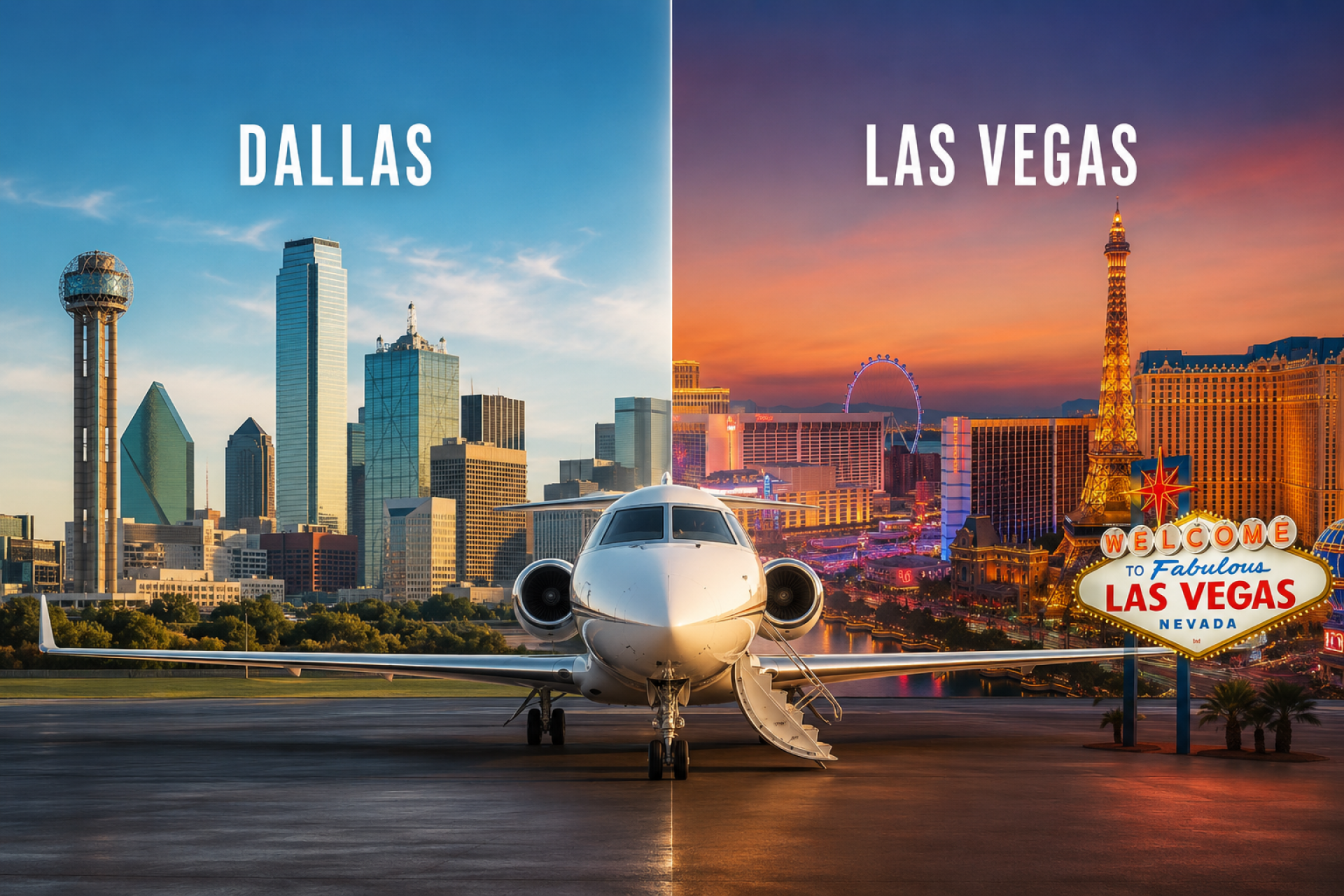 Private Jet From Dallas to Vegas - Luxury Travel