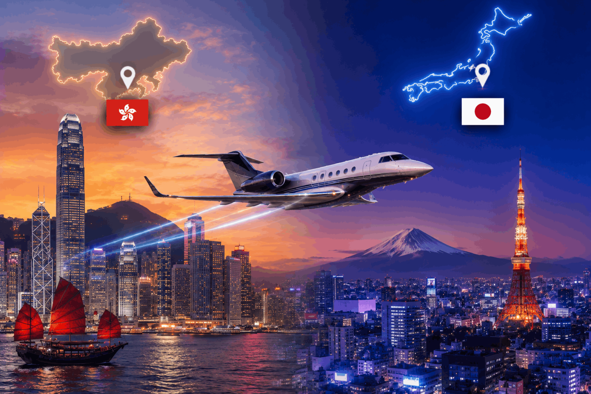 Private Jet From Hong Kong To Tokyo - Luxury Private Travel To Japan