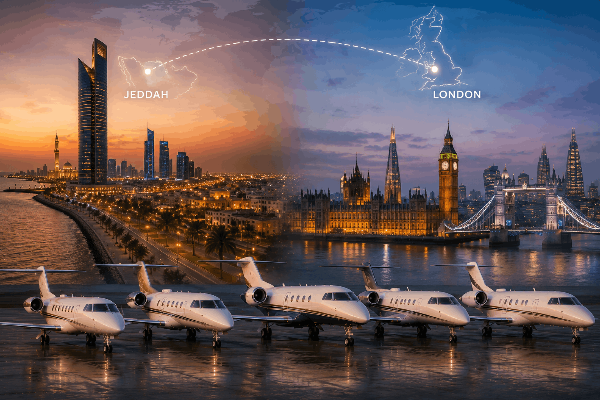 Private Jet From Jeddah To London - Possible Aircraft