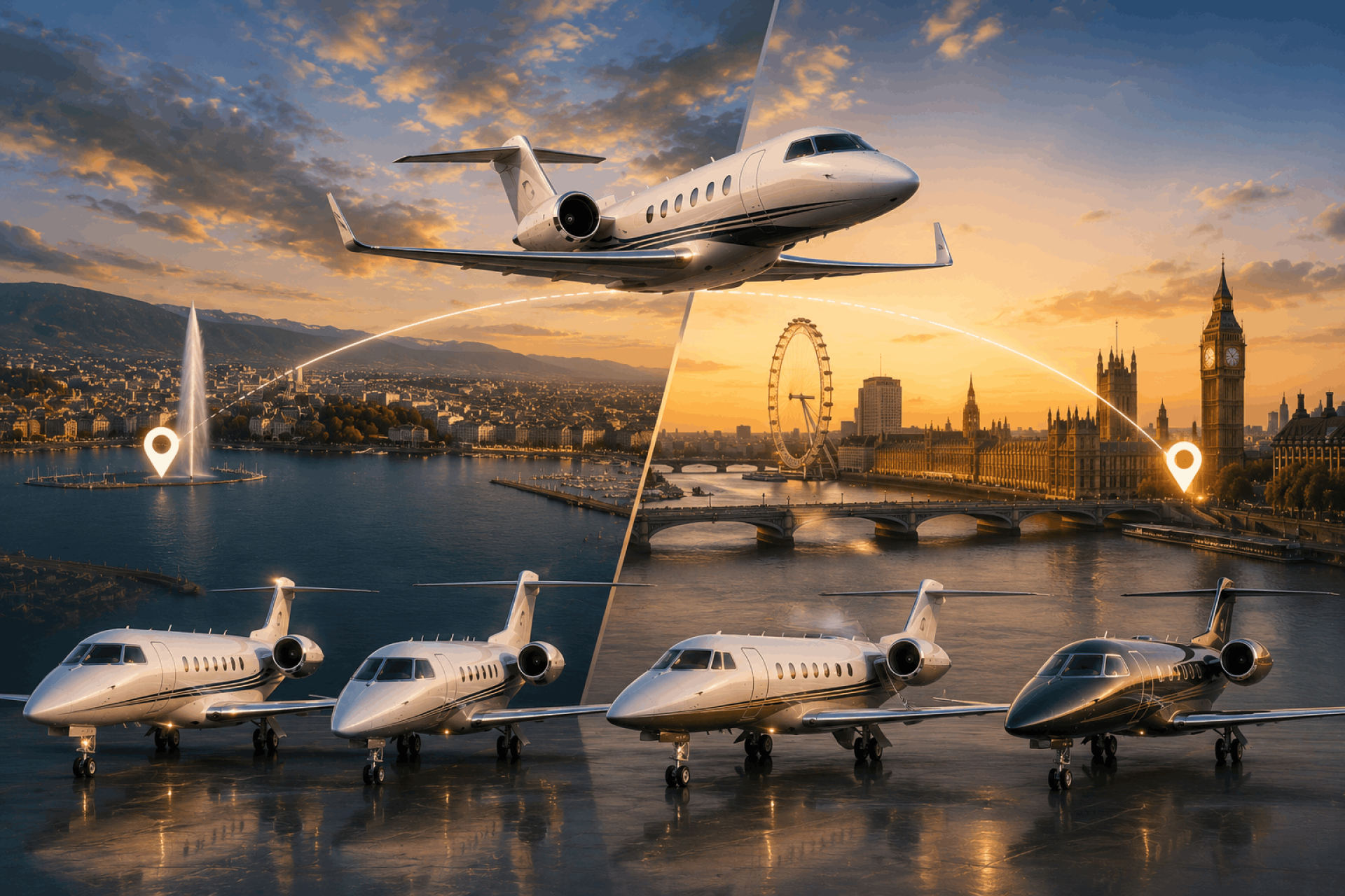 Private Jet Geneva To London - Possible Aircrafts