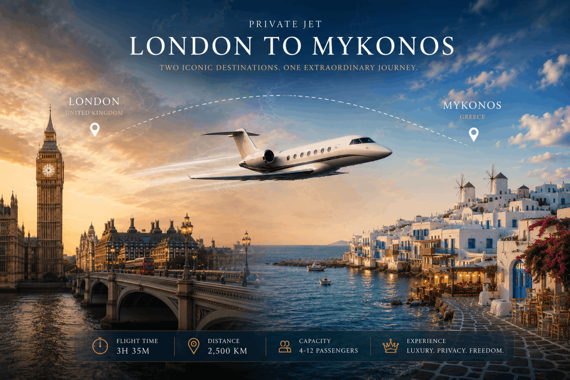 Private Jet London To Mykonos - Luxury Travel To The Greek Islands