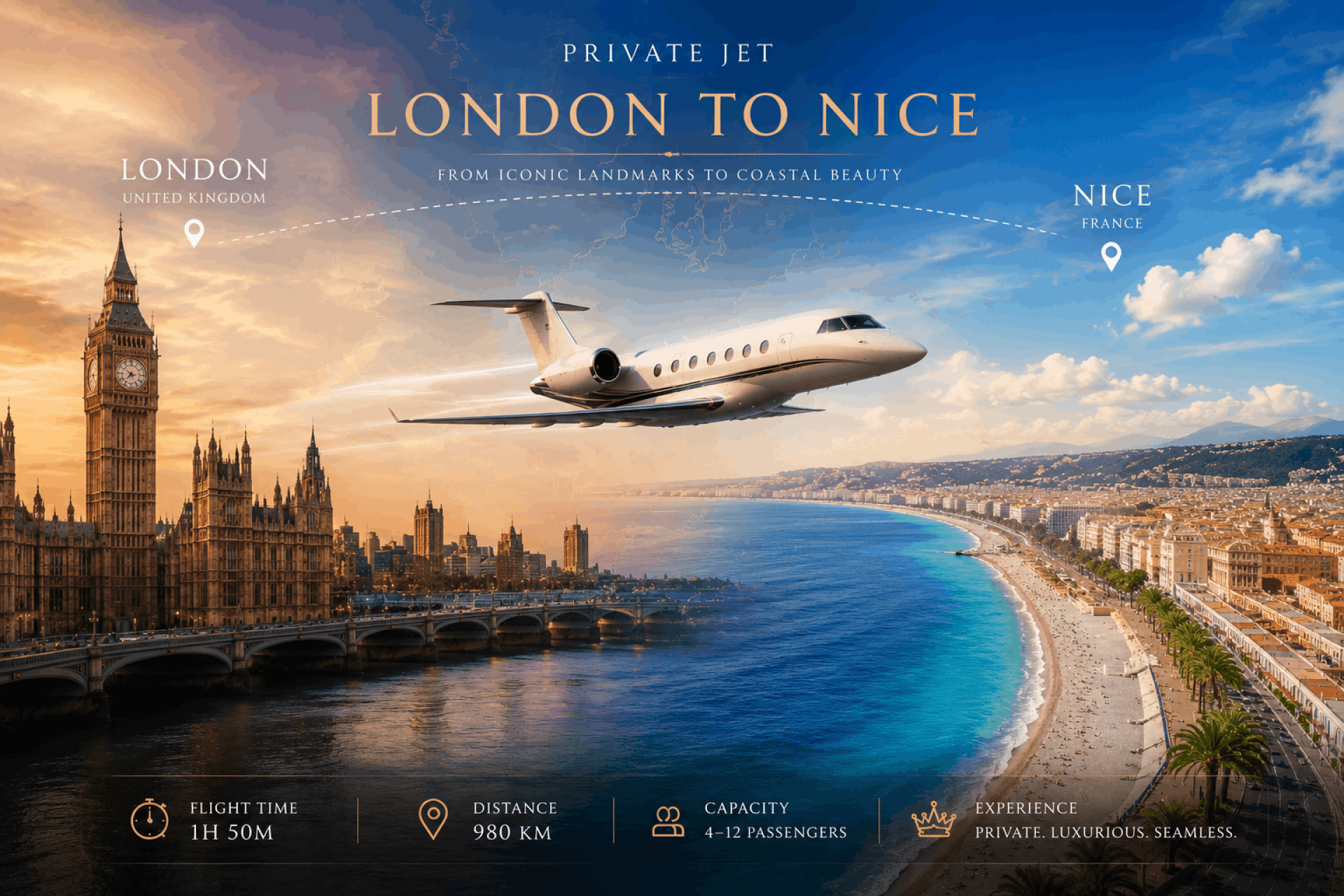 Private Jet London To Nice - Your Gateway To The French Riviera