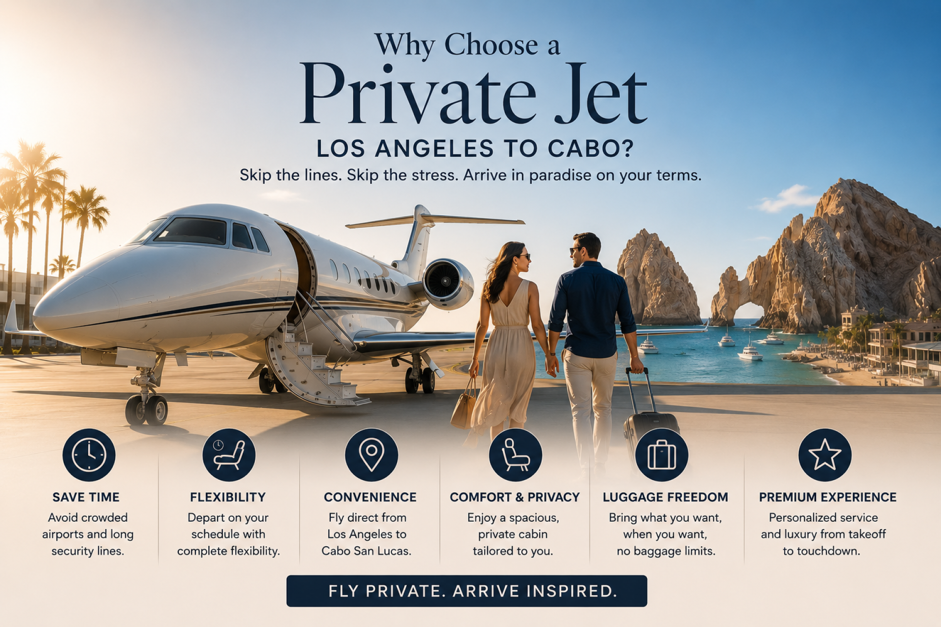 Why Choose a Private Jet Los Angeles to Cabo?