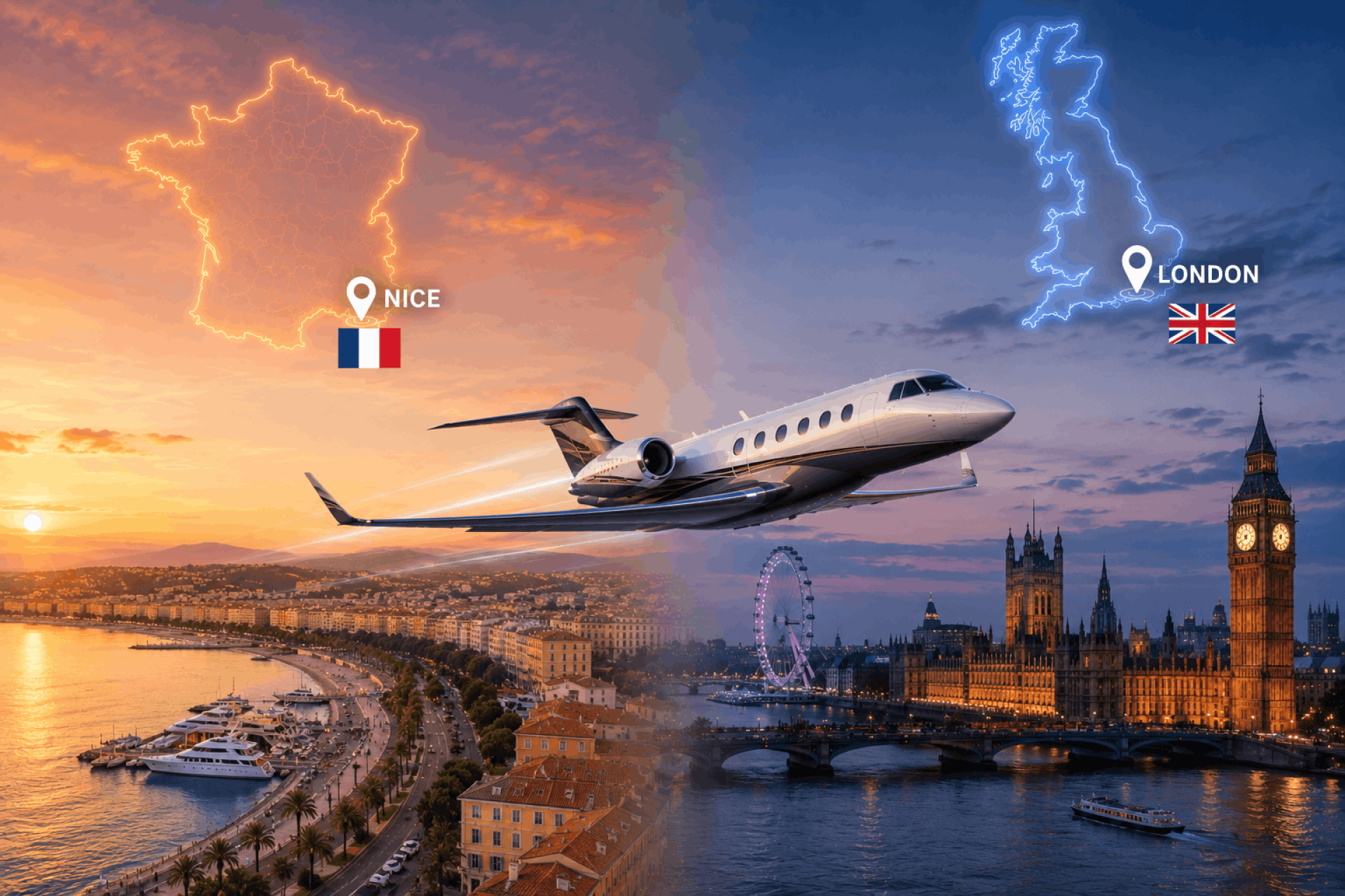 Private Jet Nice To London - Luxury Travel Between The French Riviera And The UK
