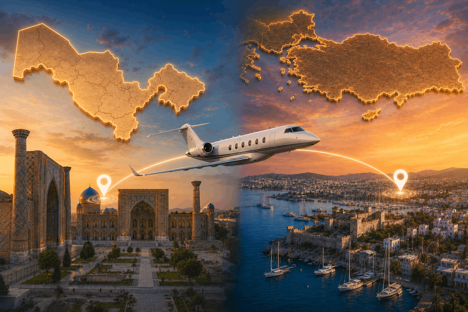 Samarkand To Bodrum - Luxury Private Jet Travel To Türkiye's Aegean Coast
