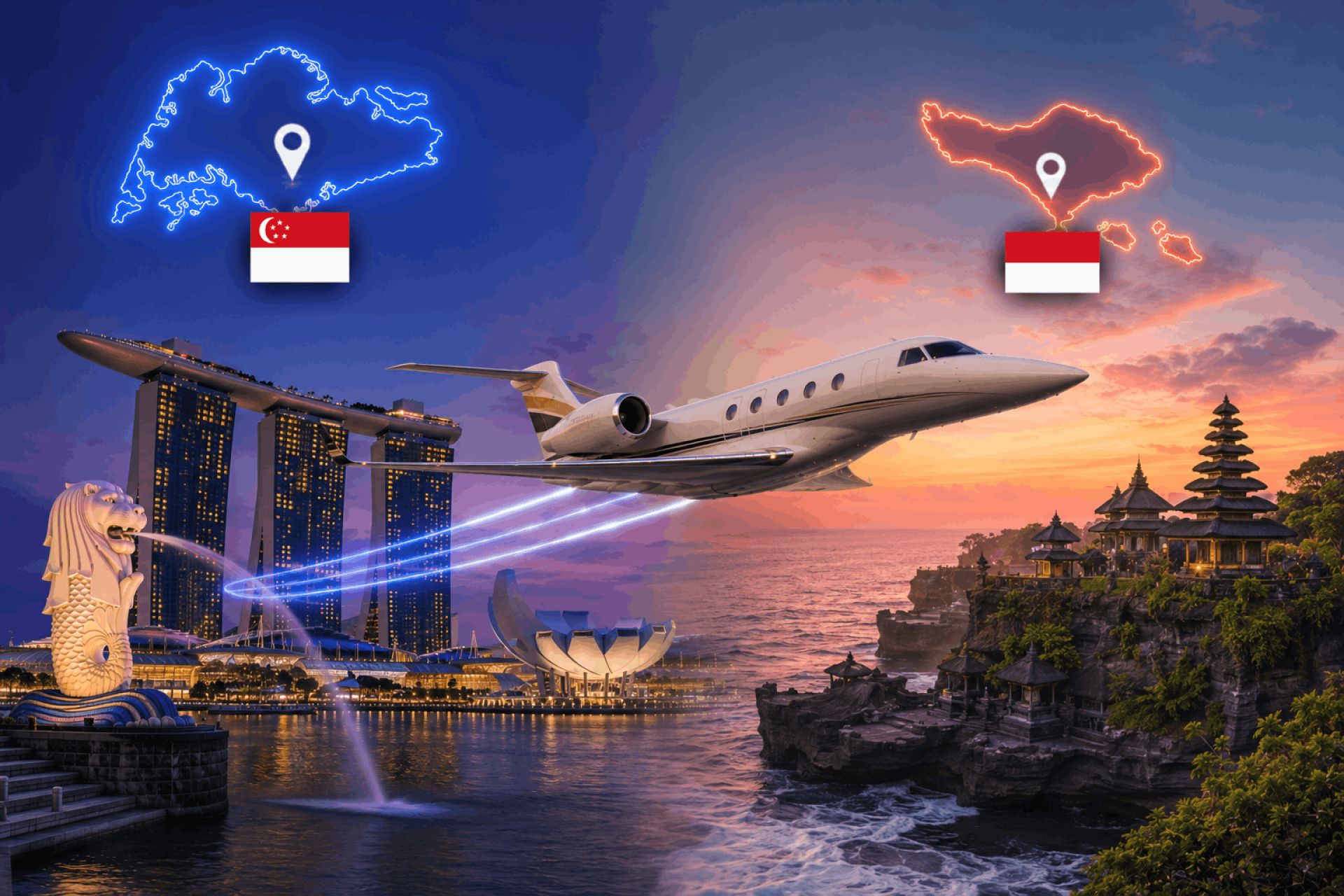 Private Jet Singapore To Bali - Luxury Private Jet Travel To Indonesia