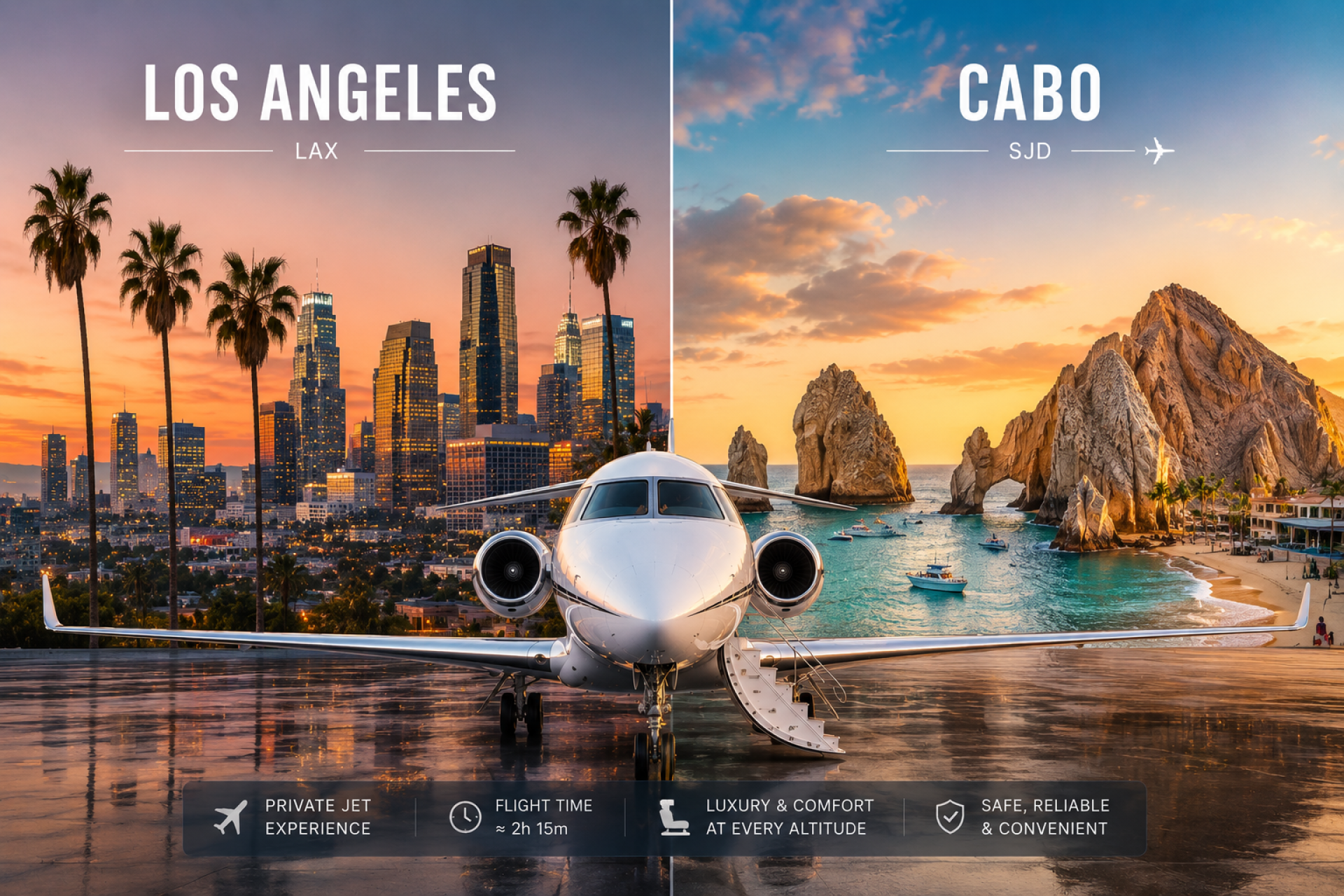 Private Jet to Cabo From Los Angeles