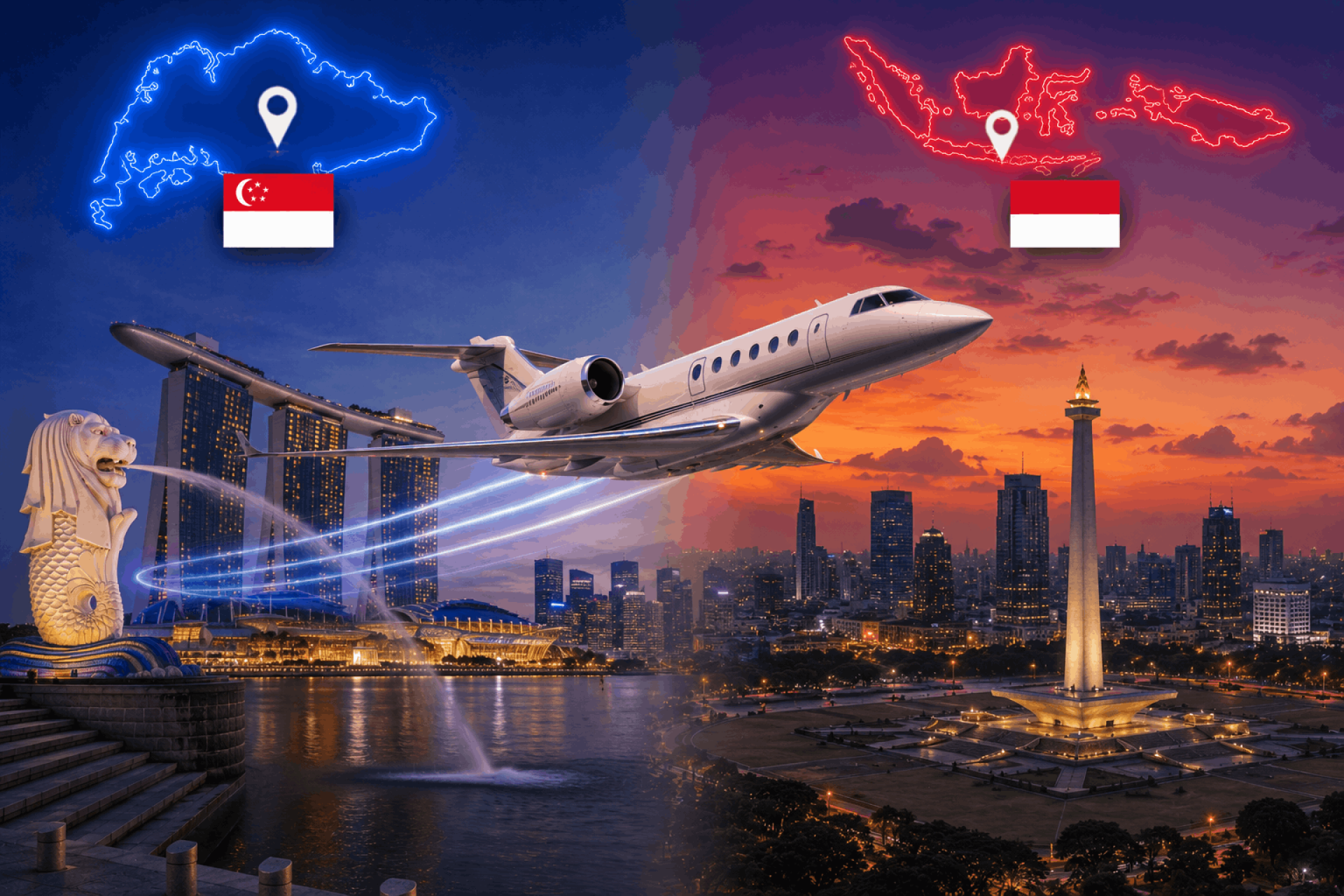 Singapore To Jakarta Flight - Fast And Luxurious Private Jet Travel